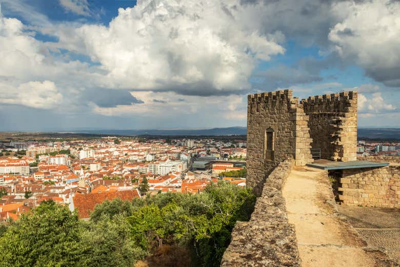 Desfrutando das vistas do castelo de Castelo Branco
