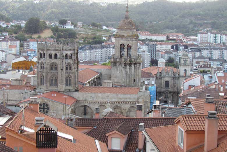 Dome and tower of Orense Cathedral