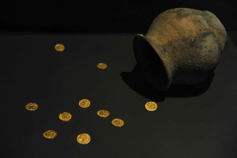 Coins found amongst the ruins