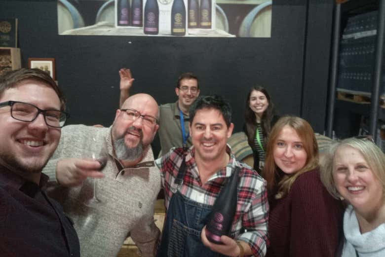 Durante el tour por las bodegas