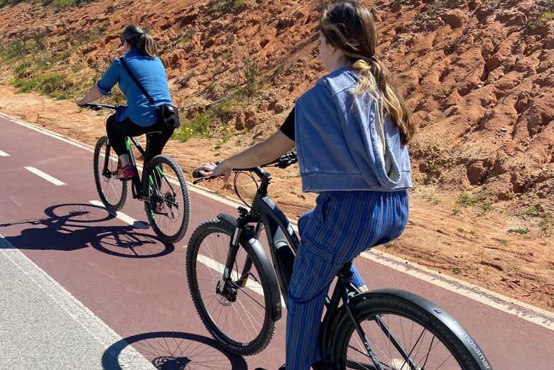 Pedaling in the bike lane