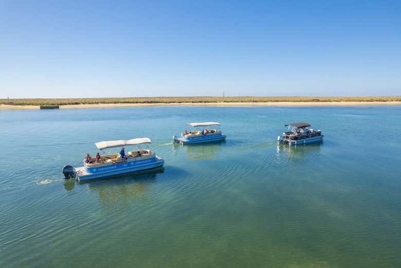 Cruise along calm, clear waters