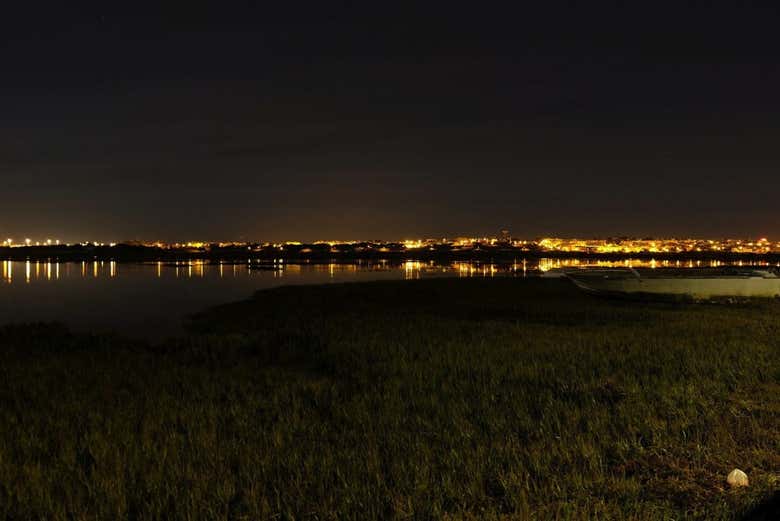 Le port de Faro illuminé