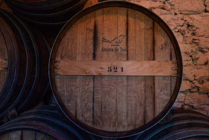 Barril de vinho na Quinta do Tedo