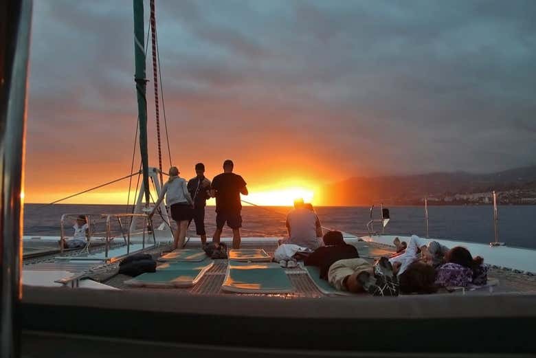 Enjoying the sunset view