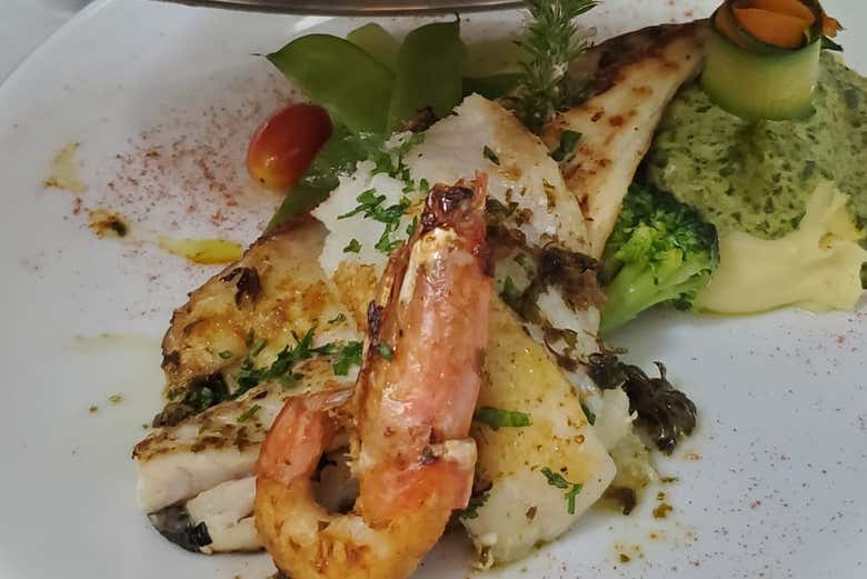 Um dos pratos do menu