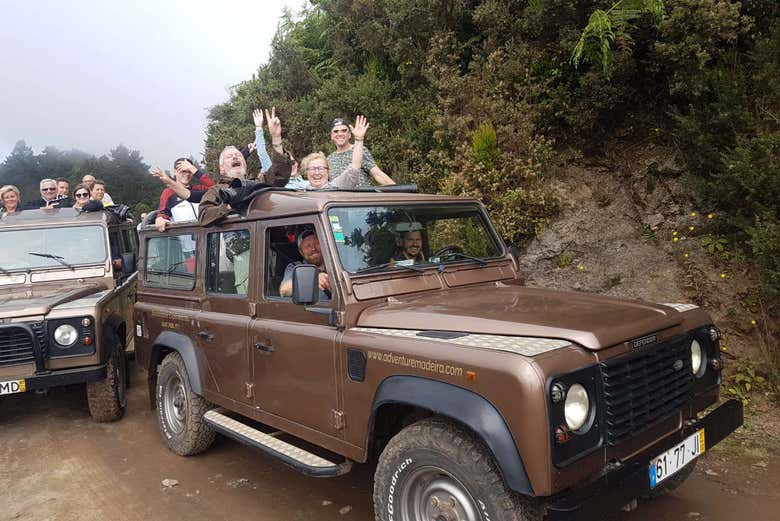 Disfrutando del tour en 4x4