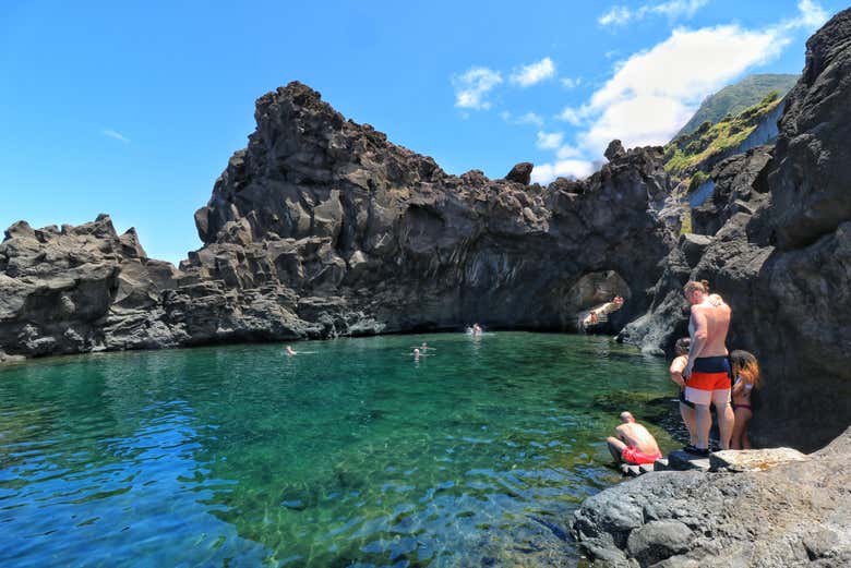 Swim at the volcanic pools