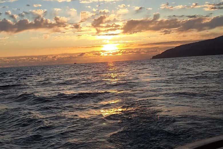 Puesta de sol sobre el Atlántico