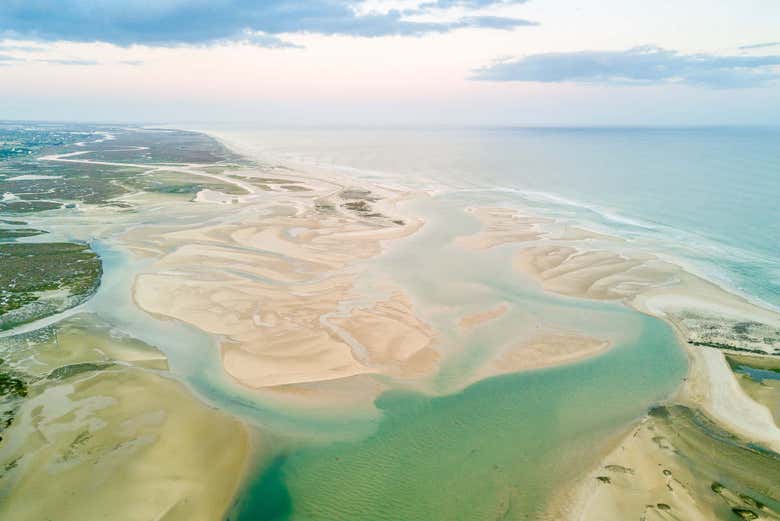 Vue panoramique sur Ria Formosa