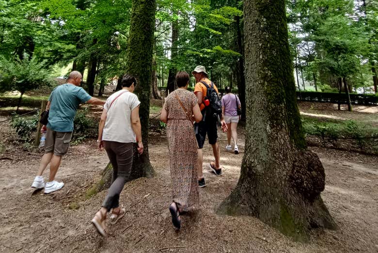 Durante a visita ao parque da Guarda