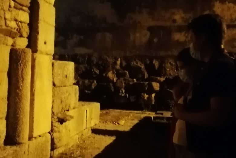 Learning about the town's history