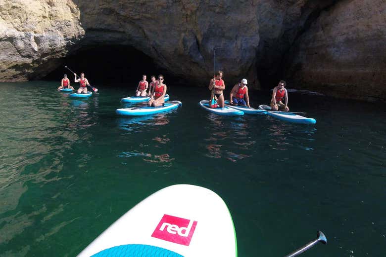 Aprendiendo paddle surf en el Algarve