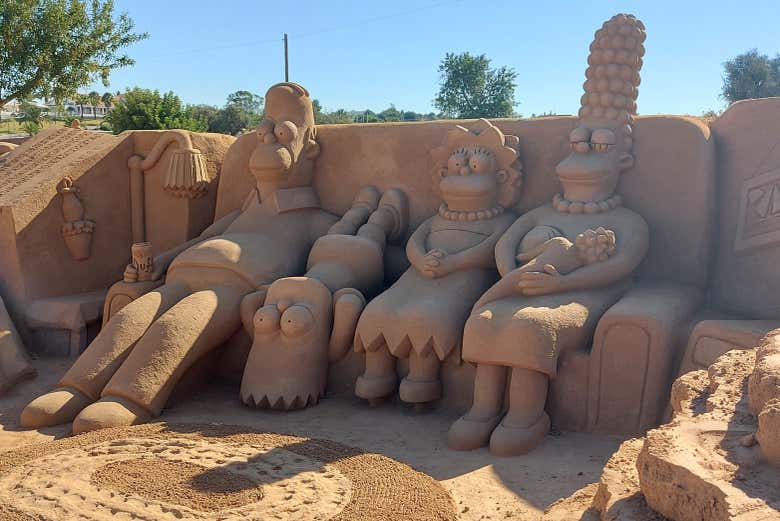 Scultura di Buddha a Sand City