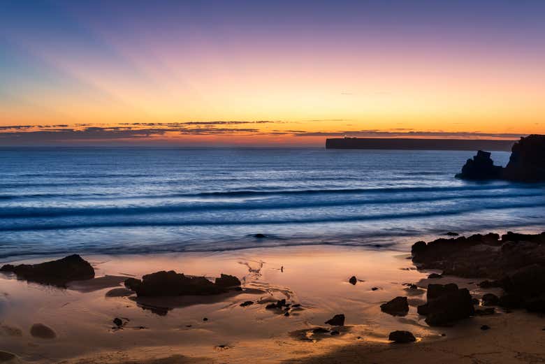 Dusk on the Portuguese coast