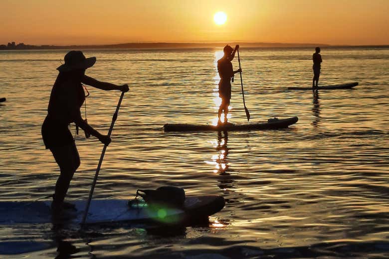 Paddle au lever de soleil