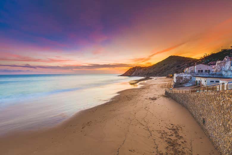 A praia de Burgau