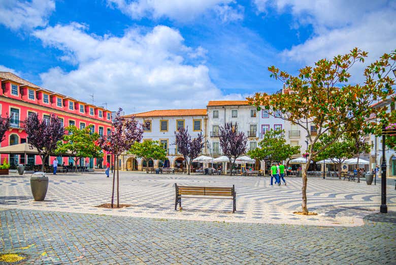 Uma praça no centro de Leiria