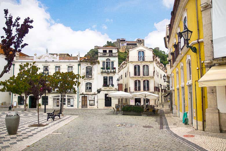 Praça principal do centro histórico de Leiria