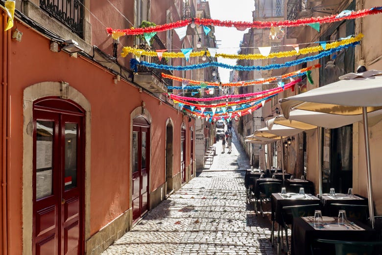 Calles del barrio Alto de Lisboa 