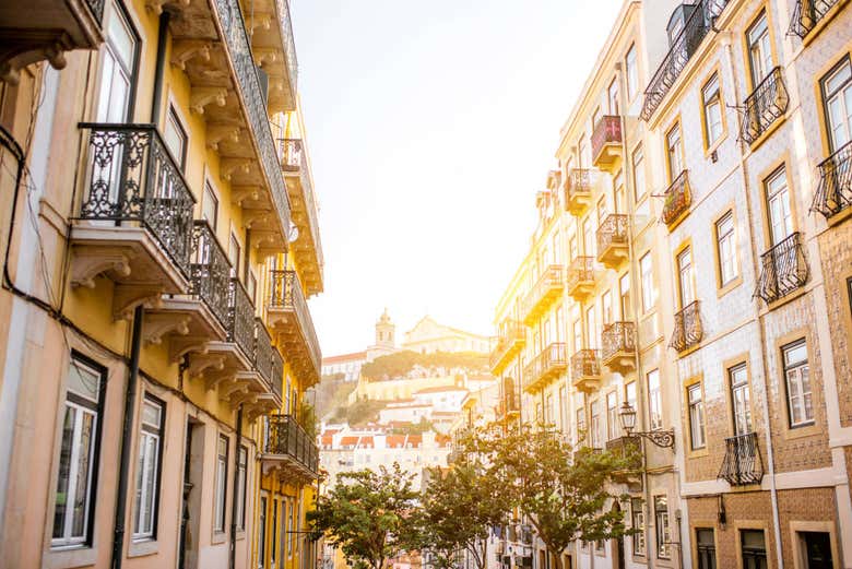 Calle residencial de Mouraria