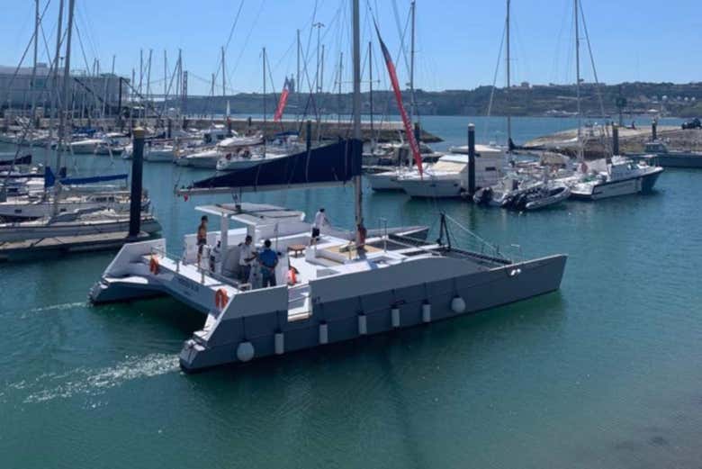 Setting sail on the Vertigo catamaran