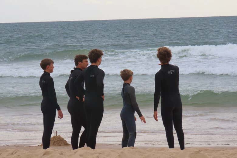 Desfrutando da praia de Carcavelos