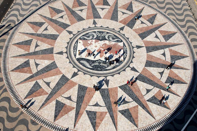 Mapa ornamental de la Rosa de los Vientos