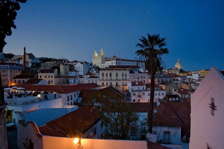 Soak up sweeping views of Lisbon as the sun sets over the city