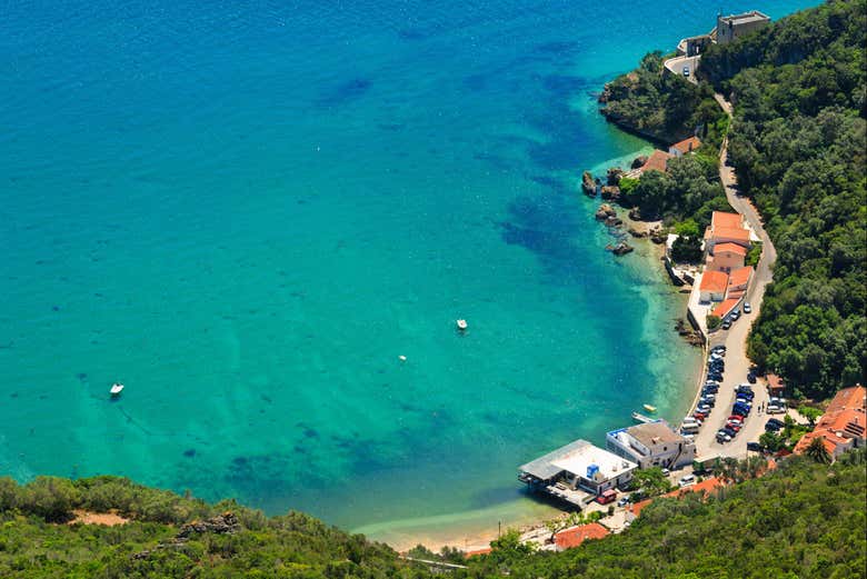Vista aérea de Portinho da Arrábida