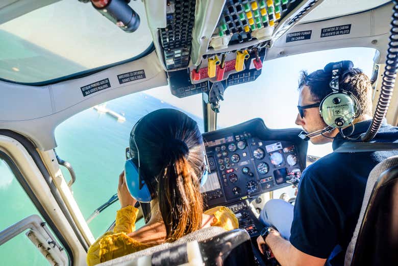 Viendo Lisboa desde el helicóptero