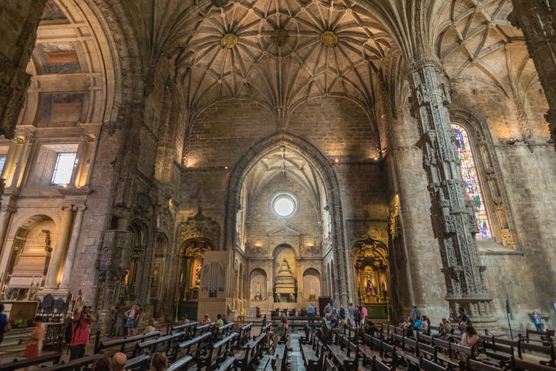 El interior del monasterio de los Jerónimos