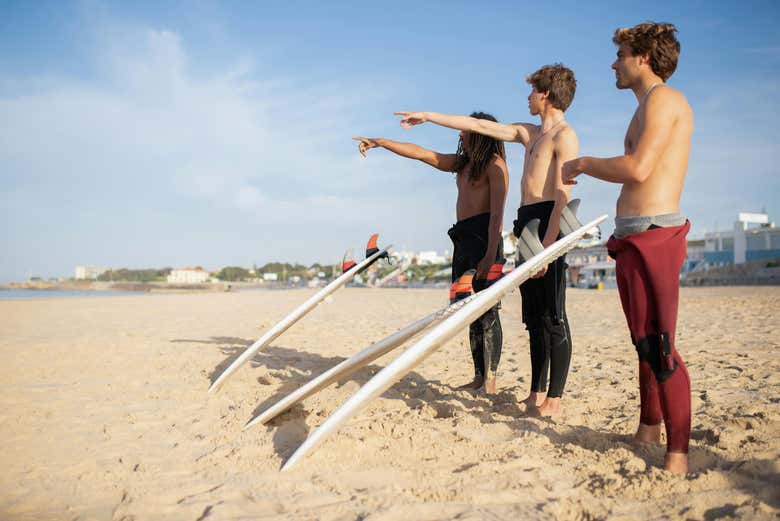 OIhando o estado do mar antes de surfar