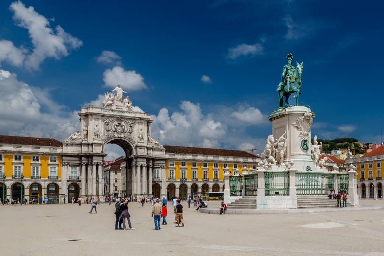 Panorámica de la Plaza de Comercio de Lisboa