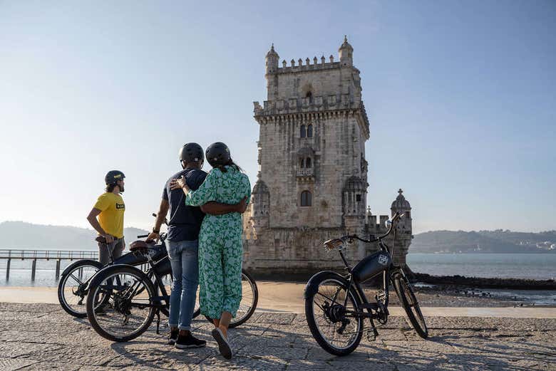 Enjoying the views of Belém Tower