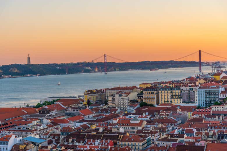 Lisbonne au coucher du soleil