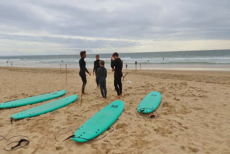 Você praticará surfe na praia de Carcavelos