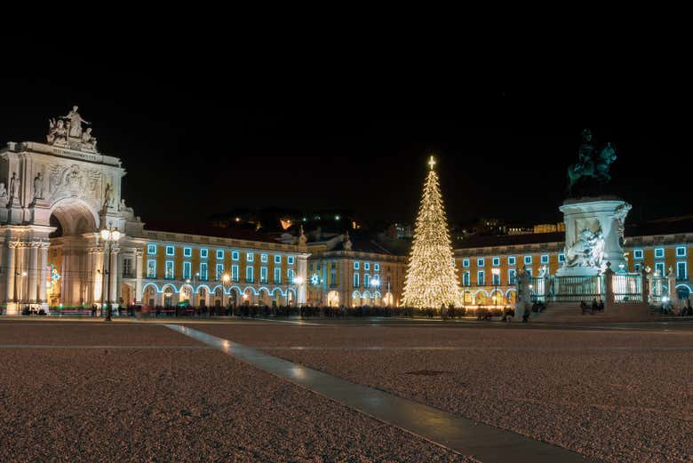 Praça do Comércio en Navidad