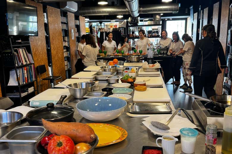 Todo listo para la clase de comida portuguesa