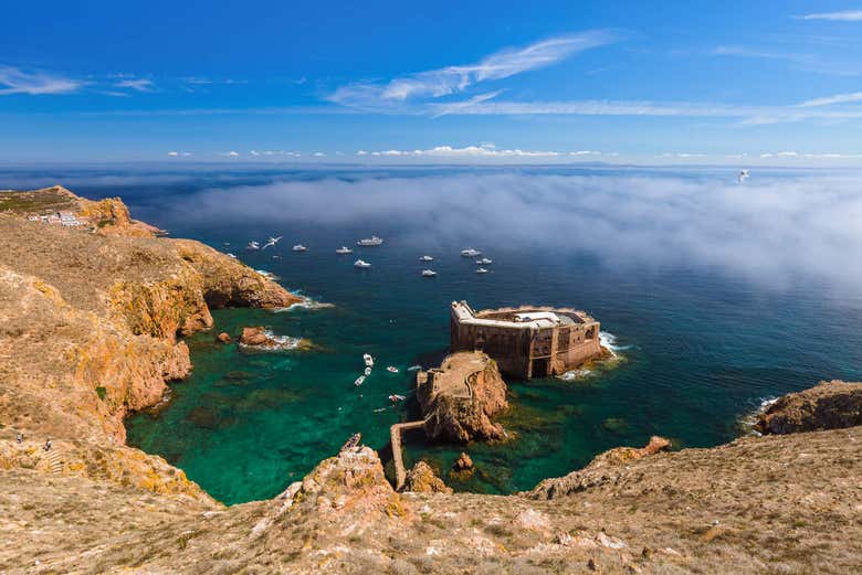 Vistas del fuerte de Berlenga Grande