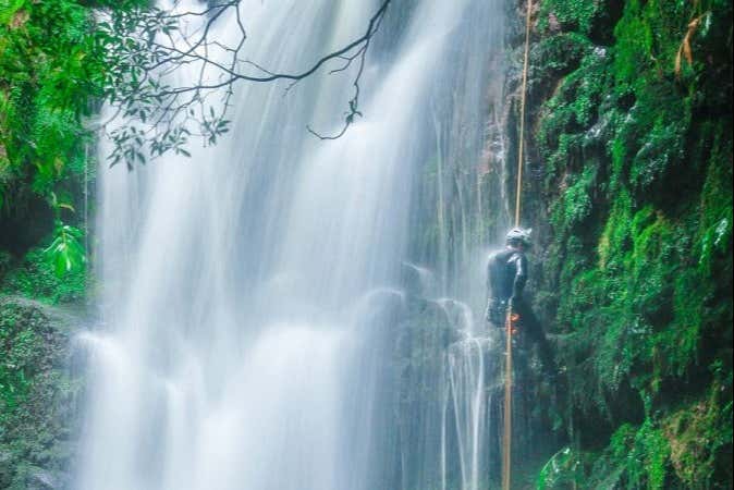 Rappelling down waterfalls!