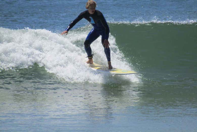 Pegando ondas na Lourinhã