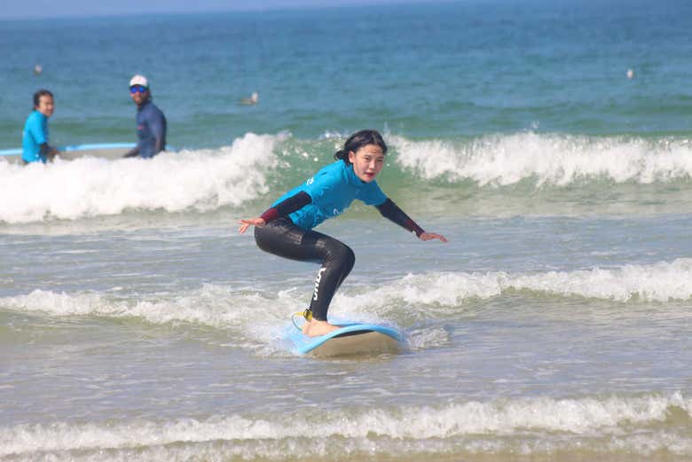 Cogiendo olas en Matosinhos