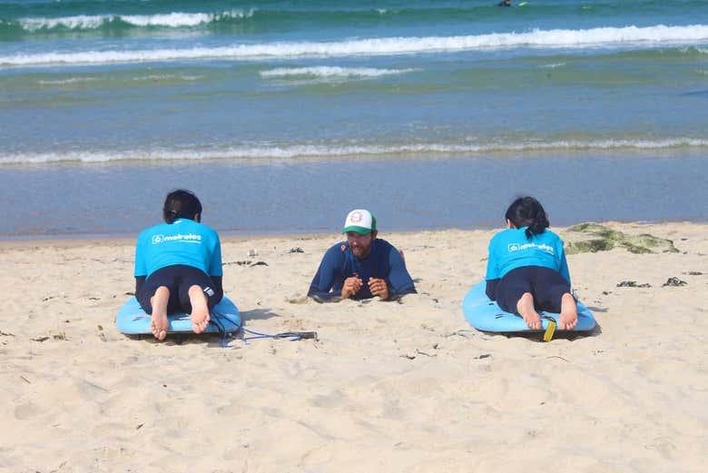 Lezione teorica in spiaggia