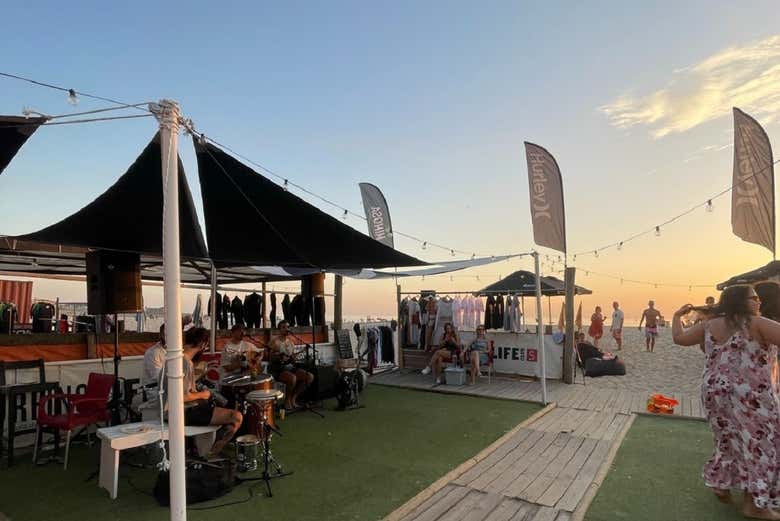 Instalações da praia