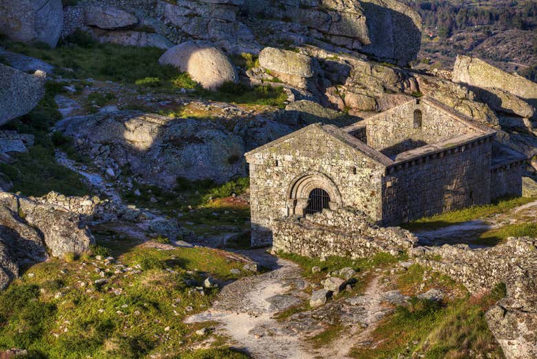 An aerial view of the Capela de São Miguel