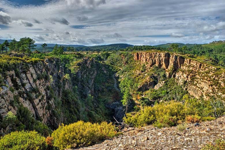 Vistas das minas de ouro