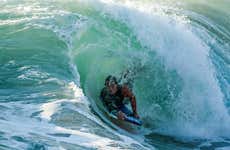 Curso de bodyboard na Nazaré