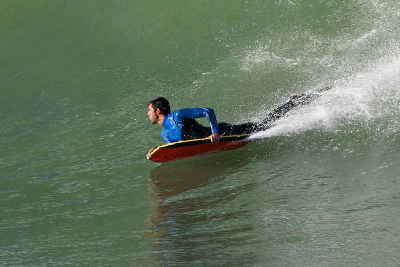 Bodyboard à Nazaré