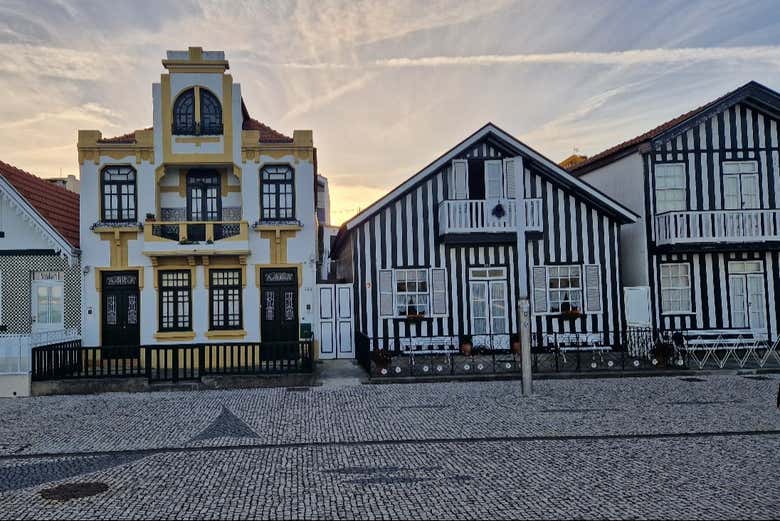 Tradicionales casitas en Aveiro